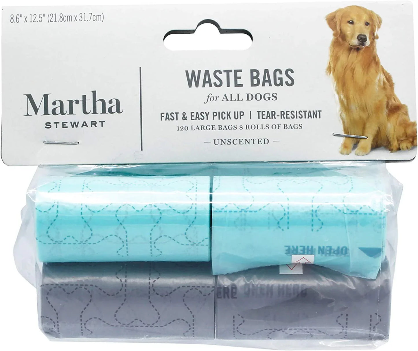Poop Waste Bags | 120 Large Unscented Doggie Bags for a Quick Cleanup | Tear-Resistant Dog Waste Bags, Great for Dog Walking Everyday Use | 8 Rolls - EZIMO STORE