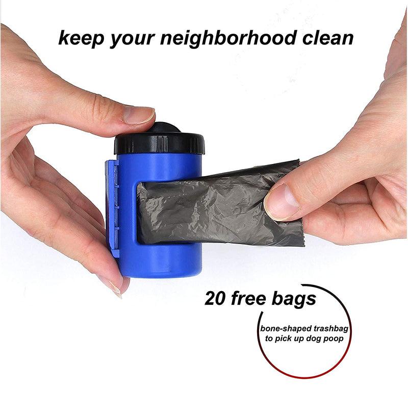 Nightwalk 4.5M Led Light And Waste Bag Dispenser Retractable Dog Leash - EZIMO STORE