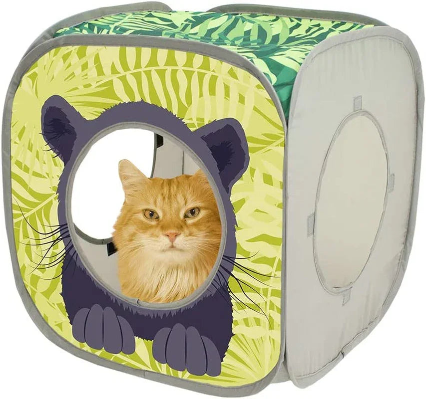 Safari Jungle Collapsible Cat Toy Collection, Cube - EZIMO STORE