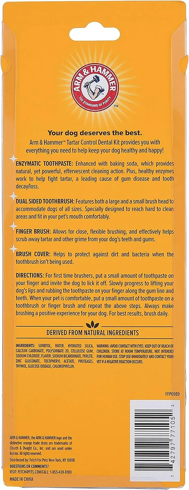 for Pets Tartar Control Kit for Dogs Contains Toothpaste, Toothbrush & Fingerbrush Reduces Plaque & Tartar Buildup, 3-Piece Kit, Banana Mint Flavor (Pack of 1) - EZIMO STORE