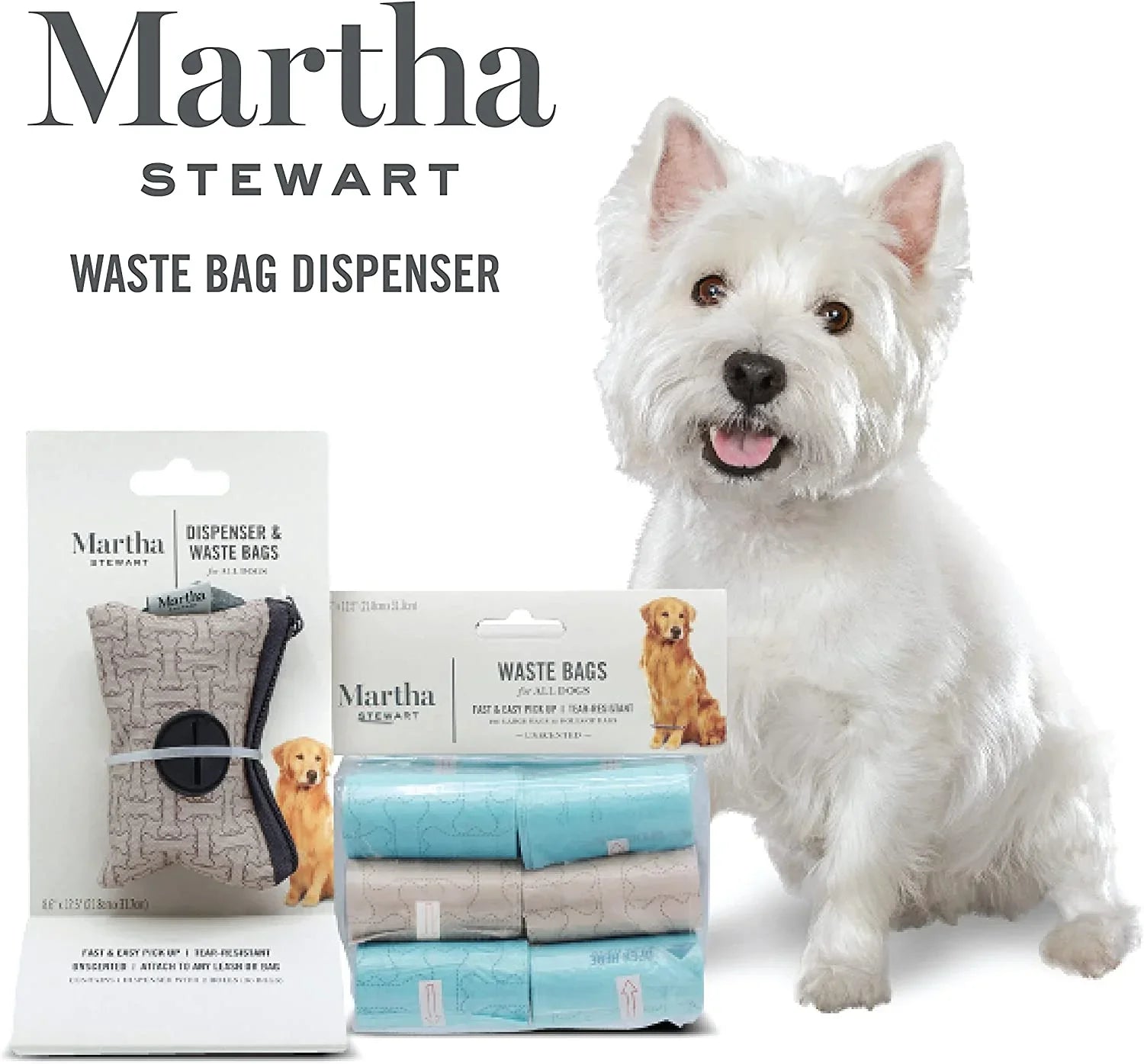 Poop Waste Bags | 120 Large Unscented Doggie Bags for a Quick Cleanup | Tear-Resistant Dog Waste Bags, Great for Dog Walking Everyday Use | 8 Rolls - EZIMO STORE